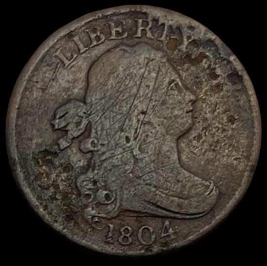 1804 Draped Bust Half Cent NICELY CIRCULATED