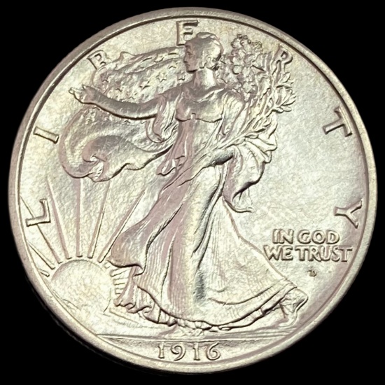 1916 Walking Liberty Half Dollar CLOSELY UNCIRCULATED