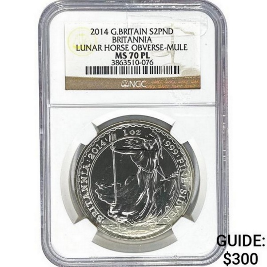 2014 Silver G. Britain S2pnd NGC MS70 PL
