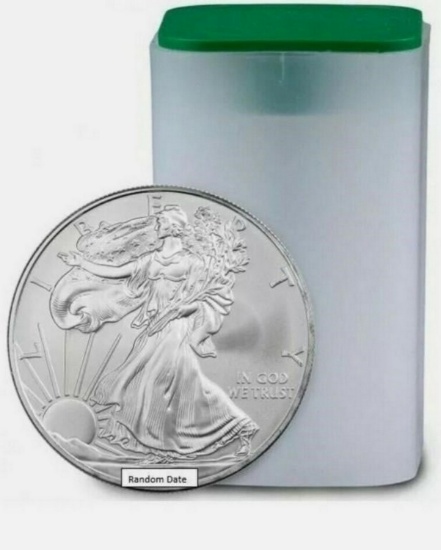 [20] 1990's American Silver Eagle Roll GEM BU