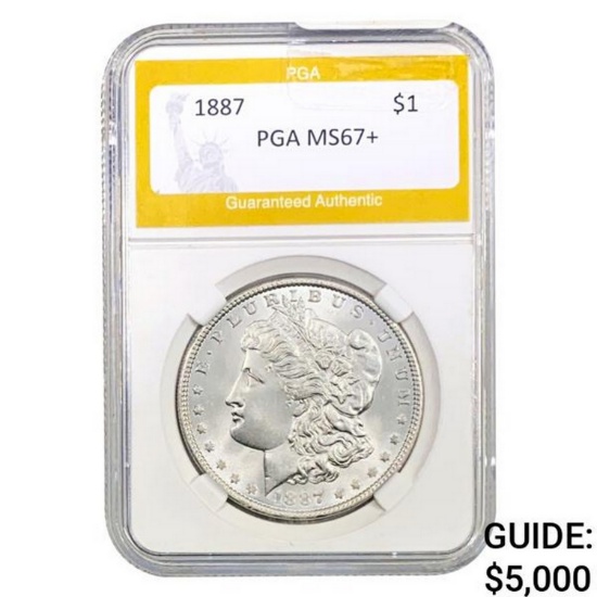 1887 Morgan Silver Dollar PGA MS67+  MS67+