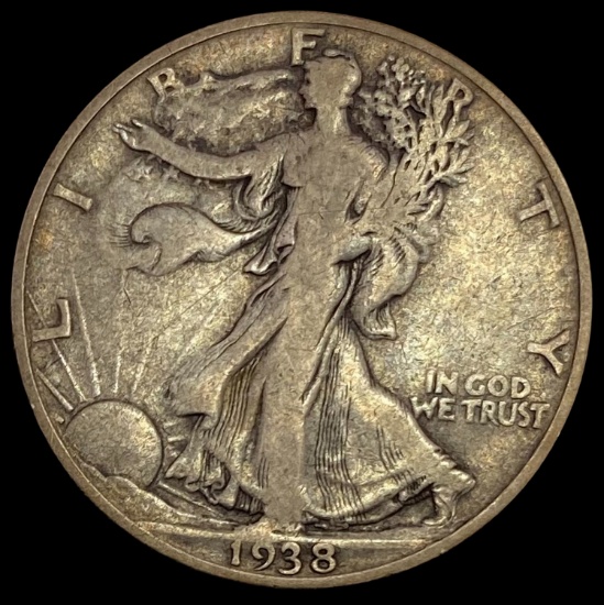1938-D Walking Liberty Half Dollar LIGHTLY CIRCULATED