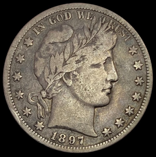 1897-S Barber Half Dollar NICELY CIRCULATED