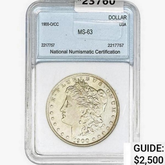 1900-O/CC Morgan Silver Dollar NNC MS63