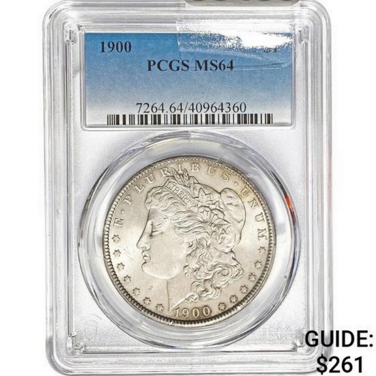 1900 Morgan Silver Dollar PCGS MS64