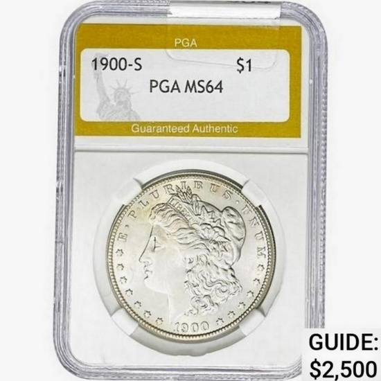 1900-S Morgan Silver Dollar PGA MS64