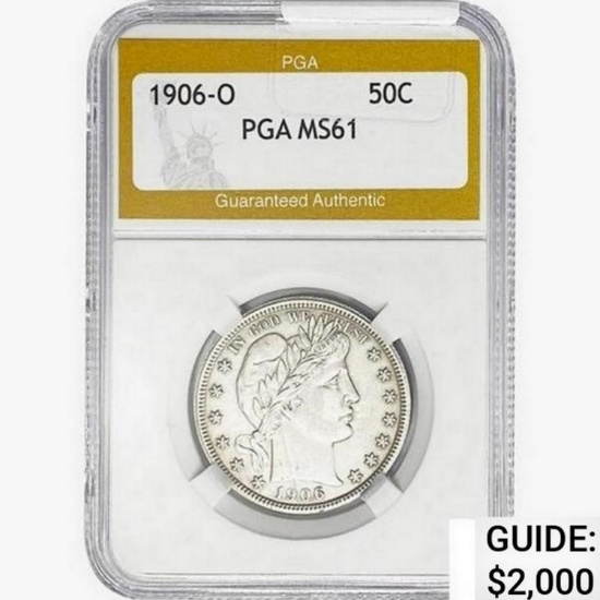 1906-O Barber Half Dollar PGA MS61