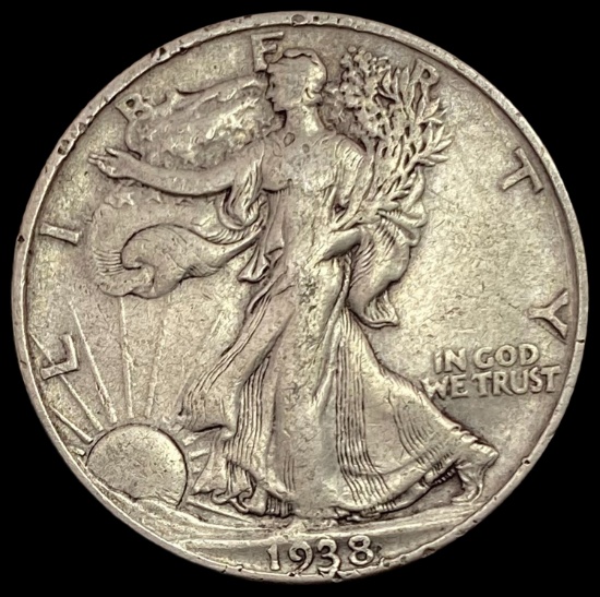 1938-D Walking Liberty Half Dollar LIGHTLY CIRCULATED