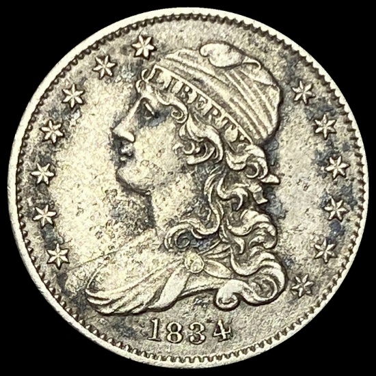 1834 Capped Bust Quarter NEARLY UNCIRCULATED