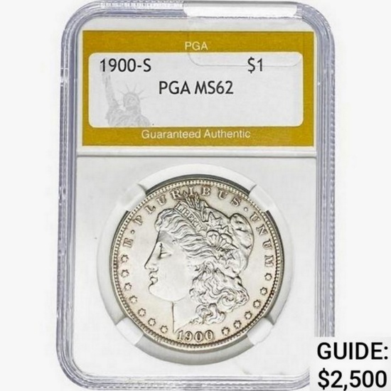 1900-S Morgan Silver Dollar PGA MS62