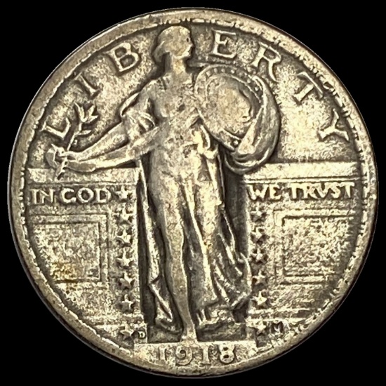 1918 Standing Liberty Quarter LIGHTLY CIRCULATED