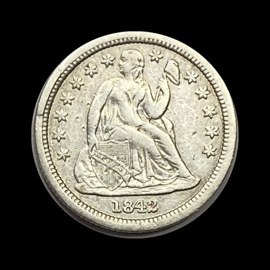 1842 Seated Liberty Dime CLOSELY UNCIRCULATED
