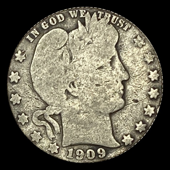 1909-O Barber Quarter NICELY CIRCULATED