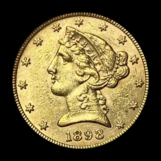 1898 Liberty Head Half Eagle $5 UNCIRCULATED
