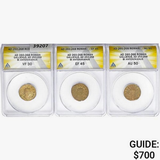 [3] AD 260-268 Roman Gallienus ANACS VF/EF/AU