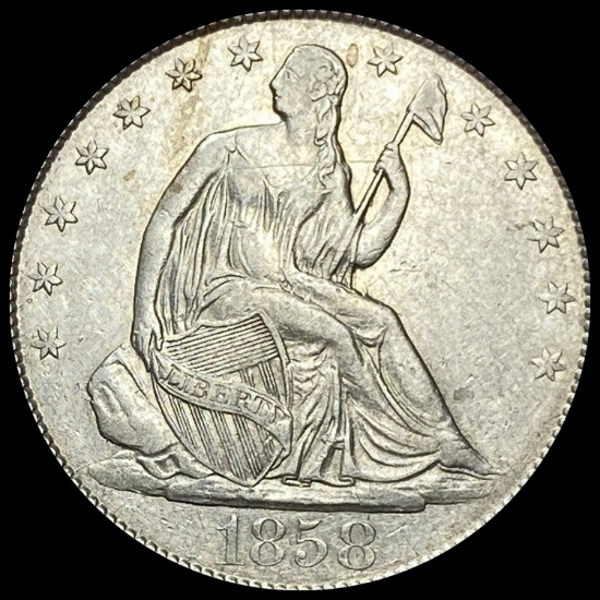 1858-O Seated Liberty Half Dollar CLOSELY UNCIRCULATED