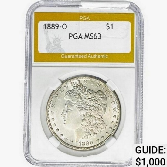1889-O Morgan Silver Dollar PGA MS63