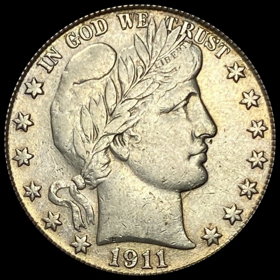1911-S Barber Half Dollar LIGHTLY CIRCULATED