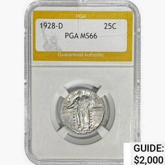 1928-D Standing Liberty Quarter PGA MS66