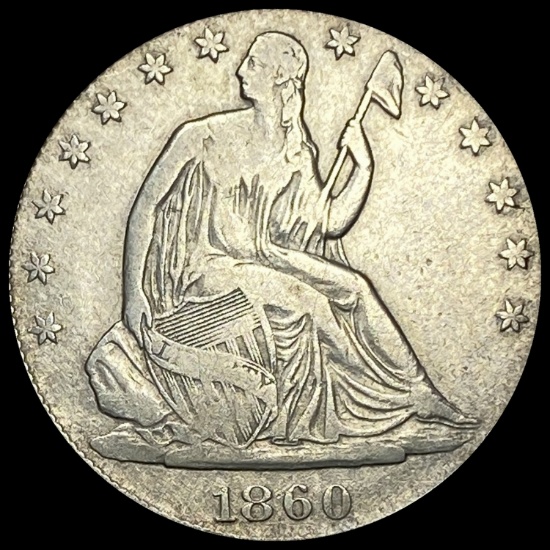 1860-S Seated Liberty Half Dollar LIGHTLY CIRCULATED