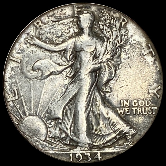1934-S Walking Liberty Half Dollar LIGHTLY CIRCULATED