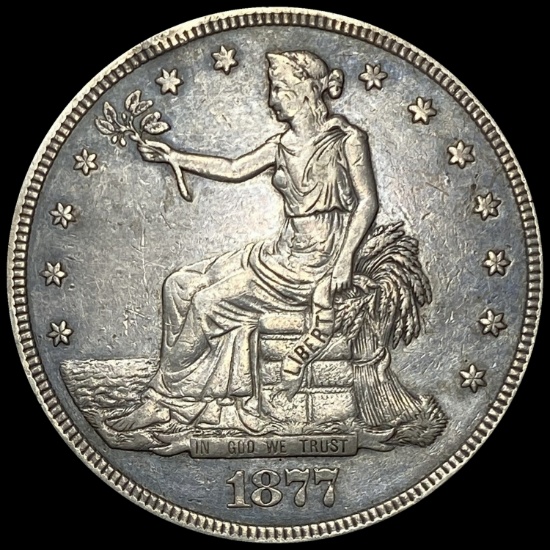 1877 Trade Dollar NEARLY UNCIRCULATED