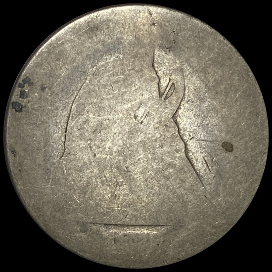 The images show a heavily worn coin like NICELY CIRCULATED