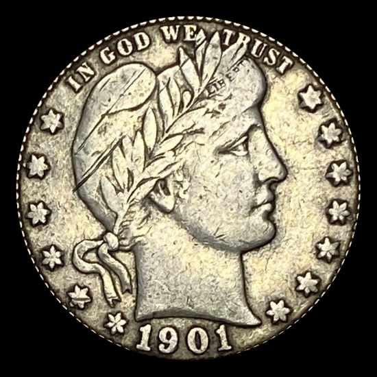 1901-O Barber Quarter LIGHTLY CIRCULATED