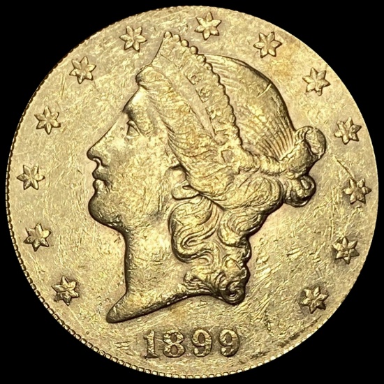1899 Liberty Head Double Eagle $20 CLOSELY UNCIRCULATED