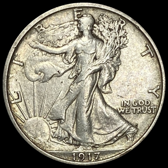 1917-D Walking Liberty Half Dollar CLOSELY UNCIRCULATED
