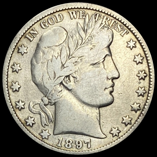 1897 Barber Half Dollar LIGHTLY CIRCULATED