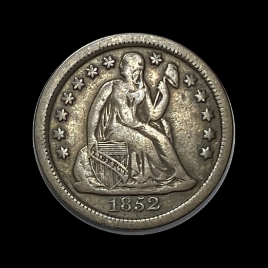 1852 Seated Liberty Dime LIGHTLY CIRCULATED