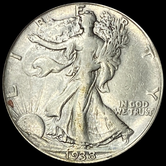 1938-D Walking Liberty Half Dollar LIGHTLY CIRCULATED