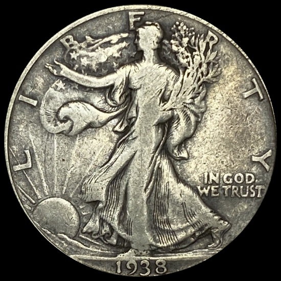 1938-D Walking Liberty Half Dollar LIGHTLY CIRCULATED