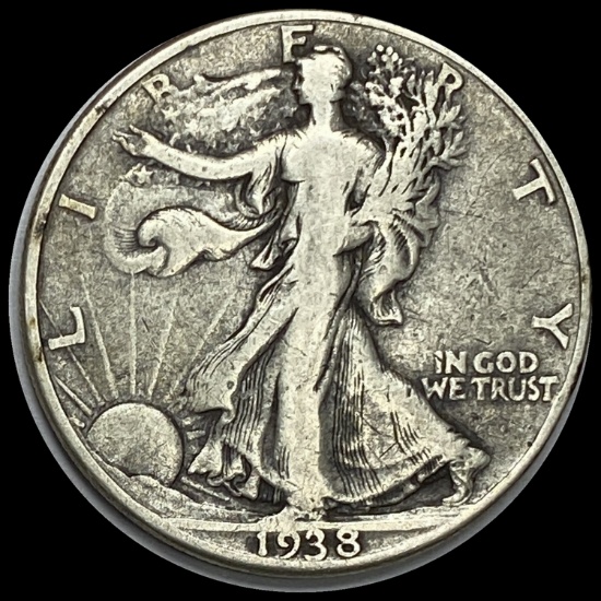 1938-D Walking Liberty Half Dollar LIGHTLY CIRCULATED