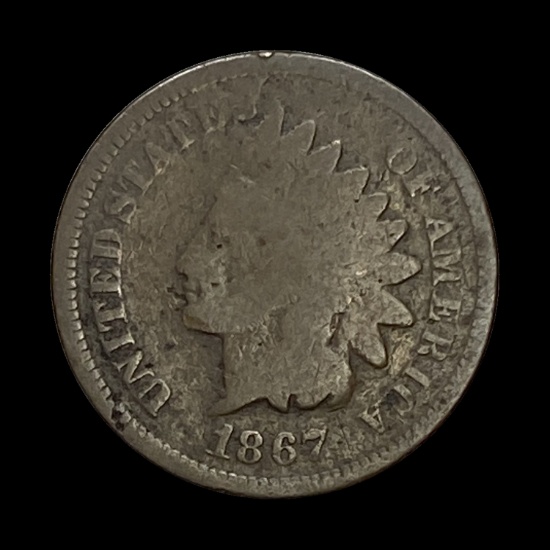1867 Indian Head Cent NICELY CIRCULATED