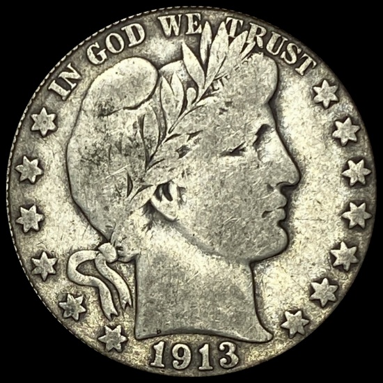1913-S Barber Half Dollar NICELY CIRCULATED