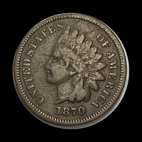 1870 Indian Head Cent LIGHTLY CIRCULATED