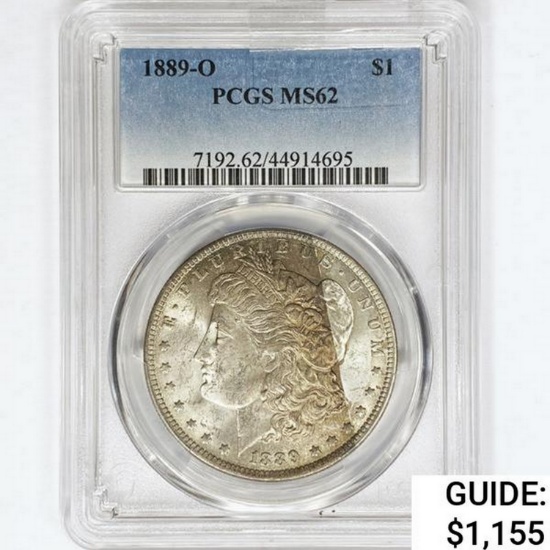 1889-O Morgan Silver Dollar PCGS MS62