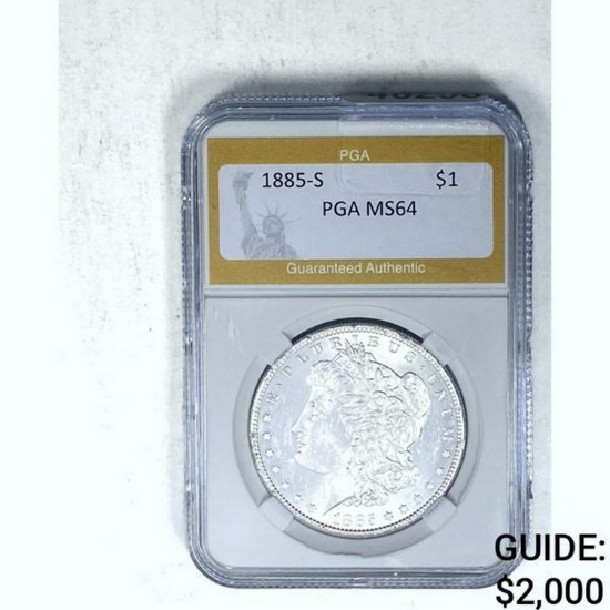 1885-S Morgan Dollar PGA MS64