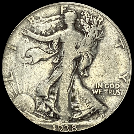 1938-D Walking Liberty Half Dollar LIGHTLY CIRCULATED