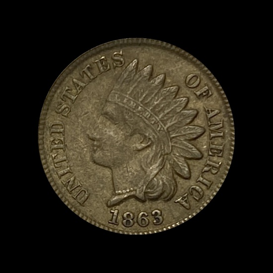 1863 Indian Head Cent CLOSELY UNCIRCULATED