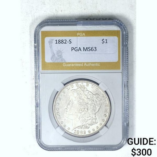 1882-S Morgan Dollar PGA MS63