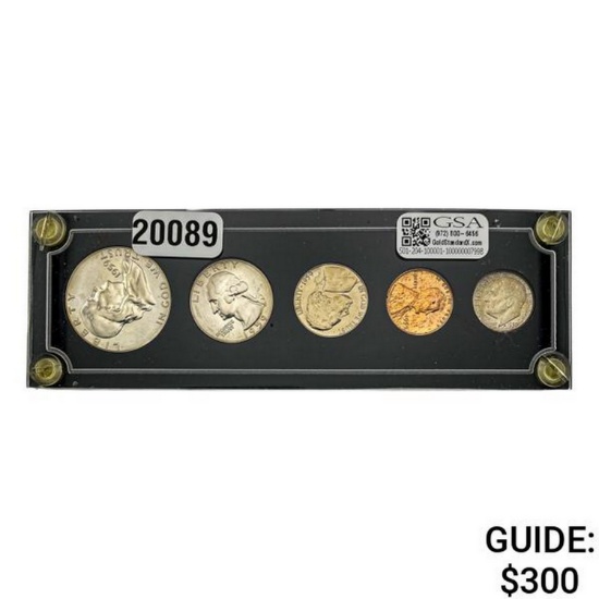 1959 U.S. Proof Set 1C-50C [5] Coins