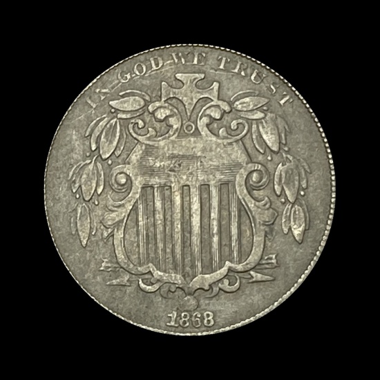 1868 Shield Nickel CLOSELY UNCIRCULATED