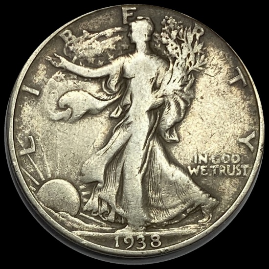 1938-D Walking Liberty Half Dollar LIGHTLY CIRCULATED