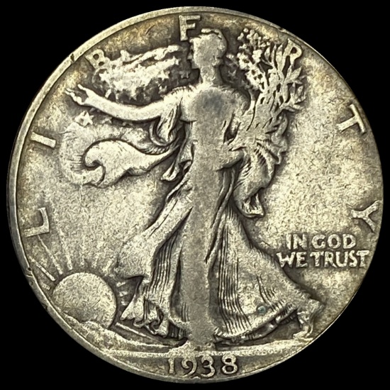 1938-D Walking Liberty Half Dollar LIGHTLY CIRCULATED