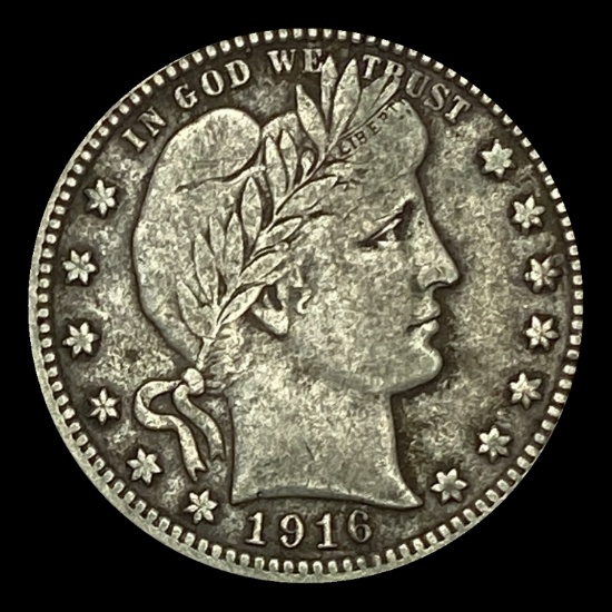 1916-D Barber Quarter LIGHTLY CIRCULATED