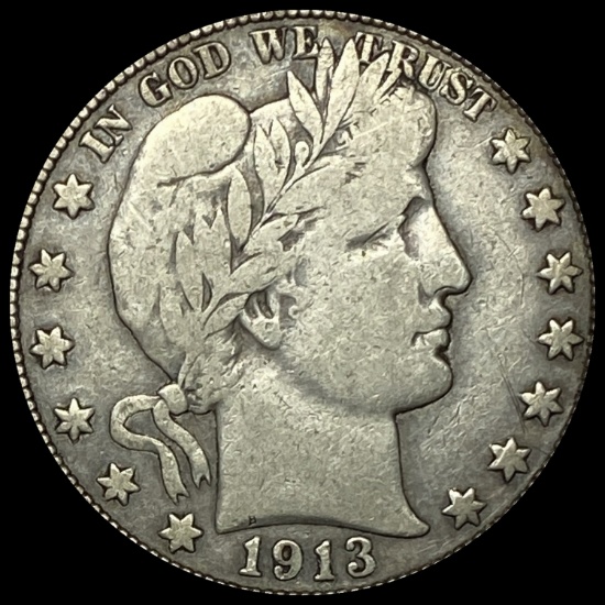 1913 Barber Half Dollar LIGHTLY CIRCULATED
