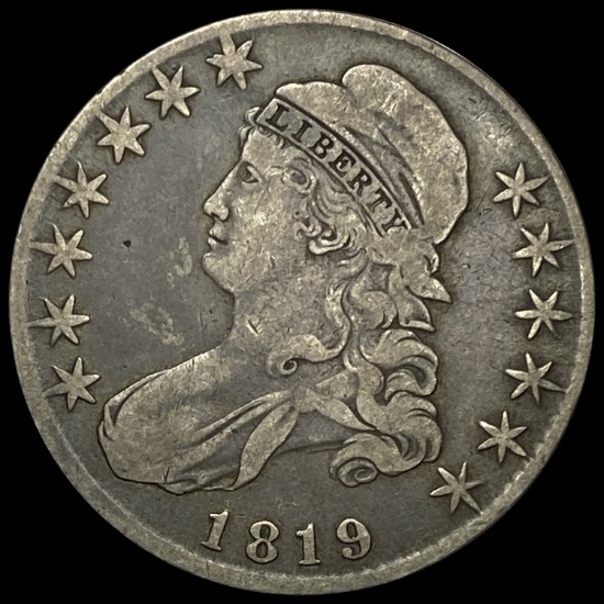 1819 Capped Bust Half Dollar LIGHTLY CIRCULATED